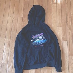 Black graphic hoodie